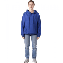 ZEGY Damen Hoodie schlichter Kapuzen-Pullover mit Kängurutasche Sweater 1077 Royal-Blau