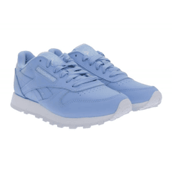 zeitlose Reebok Classic Leather Damen Turnschuhe Kinder City-Sneaker mit Echtleder EF3036 Hellblau