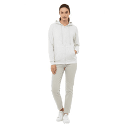 ZWILLINGSHERZ Damen Sweat-Jacke mit Kapuze Zip-Hoodie mit Taschen 46094-3 Grau