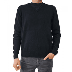 ZWILLINGSHERZ Herren 100% Kaschmir-Pullover Pullover mit V-Ausschnitt Langarm-Shirt Schwarz