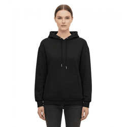 ZWILLINGSHERZ Hoodie Damen Sweat-Pullover Kapuzenpullover mit Tasche 46093-3 Schwarz