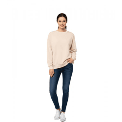 ZWILLINGSHERZ Pullover Damen Sweat-Pullover schlichter Winter-Pulli mit Rundhals 46092-29 Beige