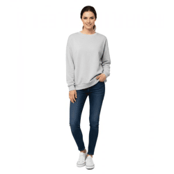 ZWILLINGSHERZ Pullover Damen Sweat-Pullover schlichter Winter-Pulli mit Rundhals 46092-25 Grau