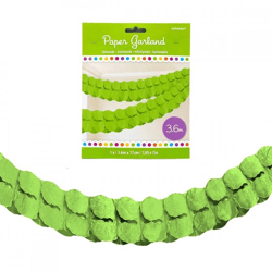 Amscan Papiergirlande, grün, 3,6 m