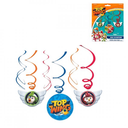 Amscan Spiralhänger „Top Wing“, 60 cm, 6er-Set