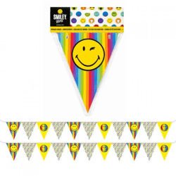 Amscan Fahnenschnur „Smiley“, 3,3 m