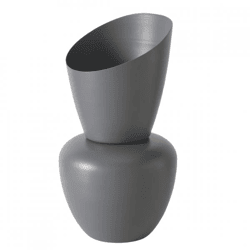 Boltze home Vase Rundi grau 18 cm