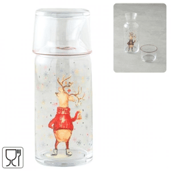 Boltze Karaffe Lonelo mit Hirschmotiv, 700 ml