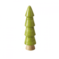 Boltze Weihnachtsbaum „Freya“ aus Mangoholz, grün, 18,5 cm