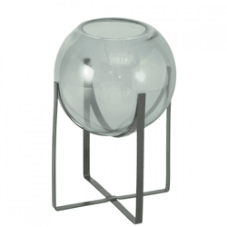 Boltze Vase Sinja, graugrün, 23 cm