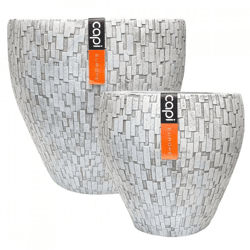 Capi Europe Blumentöpfe weiß 39 cm Satz von 2