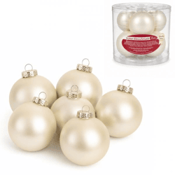 Deco Heitmann Weihnachtskugeln „Pearl“, 8 cm, 6er-Set