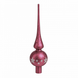 Deco Heitmann Weihnachtsbaumspitze aus Glas, bordeauxrot, 25 cm