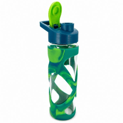 Green Canteen Trinkflasche mit Klappverschluss, Glas, blau/grün, 561 ml