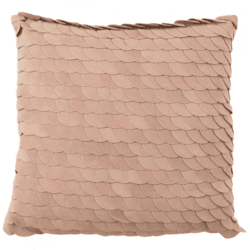 J-Line Kissen aus Wildleder, altrosa, 43 x 43 cm