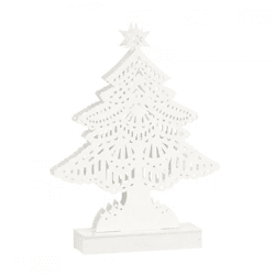 J-Line Weihnachtsbaum LED auf Batterie weiß 25 cm
