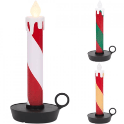 Weihnachtskerze LED auf Batterie 20 cm 3 sortiert