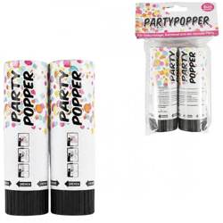 Konfettikanone „Partypopper“, 10,5 cm, 2 Stück