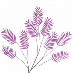Künstlicher Palmwedelzweig lila 150 cm