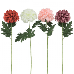 Kunstblume Chrysantheme 69 cm, 4er-Set in verschiedenen Farben