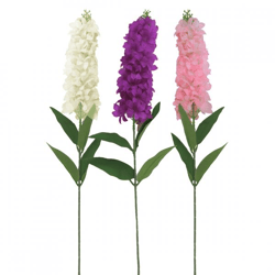 Kunstblume Delphinium 84 cm, 3er-Set, gemischt