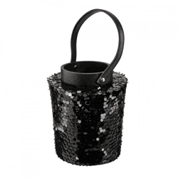 Laterne Lofty Glam Rund schwarz 22 cm