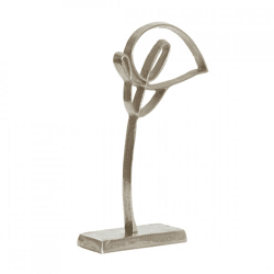 Licht & Wohnen Statue Calla nickelfarbig 38 cm
