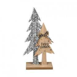 „Out of the Blue“-Weihnachtsbaum mit Schleife, 25 cm