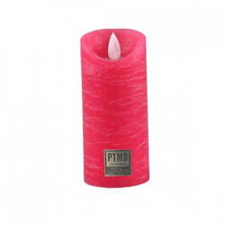 PTMD LED-Stumpenkerze, batteriebetrieben, XS, leuchtend rosa, 5,5 x 12,5 cm