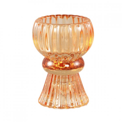 PTMD Teelichthalter, Kerzenhalter „Candidae“, orange, 7,5 cm