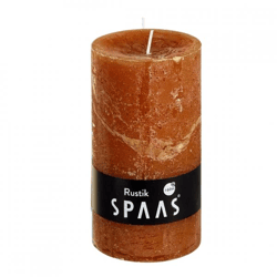 (R) Spaas Block Kerze Rustikales Braun 7 x 13 cm