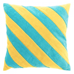 Unique Living Kissen Zoya gelb/blau 45 x 45 cm