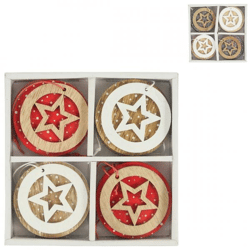 Weihnachtsanhänger „Stern“, 5,8 cm, 8er-Set