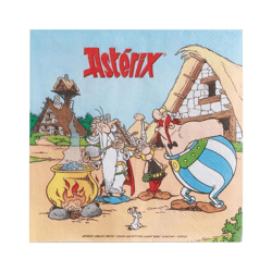 20 SERVIETTEN PAPIER 3 FALETENASTERIX® 33 cm x 33 cm