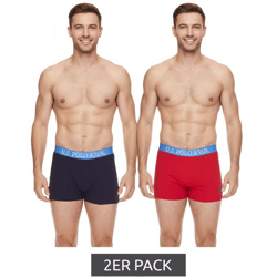 2er Pack U.S. POLO ASSN. Herren Boxershorts atmungsaktive Baumwoll-Unterhose Unterwäsche 011601_US16133_02 999 Dunkelblau/Hellblau/Rot
