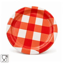 Amscan Einwegteller „Picknick Party“, 18 cm, 8 Stück