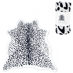 Badetuch Leopard schwarz/weiß 150 cm