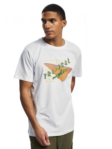 BAD+MAD Rio R-Ausschnitt T-Shirt wei&szlig;