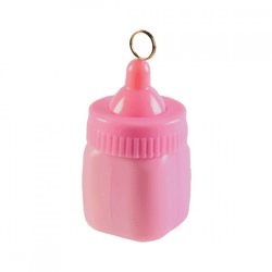 Ballongewicht Babyflasche rosa 9 cm
