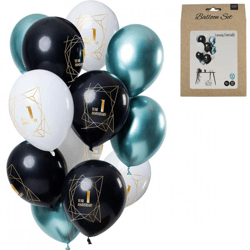 Ballons Luxus Smaragd Jahrestag 1 Jahr 30 cm Satz von 12
