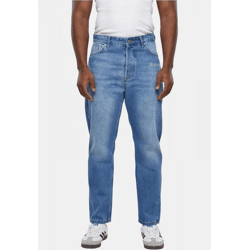 bequeme 2Y Premium Herren Jeans Straight Fit Reißverschluss mit Baumwolle Blau