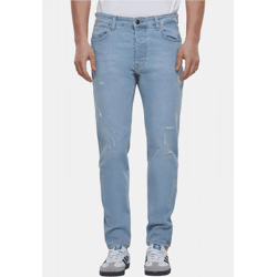 bequeme 2Y Premium Herren Jeans Stretch Reißverschluss Taschen mit Baumwolle Blau