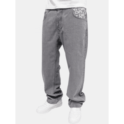 bequeme Dada Supreme Herren Jeans Reißverschluss Denim mit Baumwolle Grau