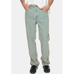 Comfortable DEF Men's Straight-Fit Jeans with Quilted Pockets, Cotton, Blue