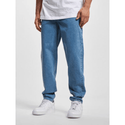 Comfortable DEF Men's Jeans with Pockets, Denim with Cotton, Blue