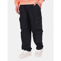 bequeme Dropsize Herren Jeans Kordelzug Taschen mit Baumwolle Schwarz