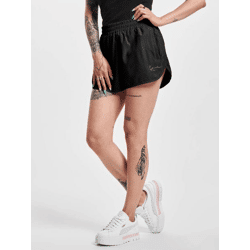 bequeme Karl Kani Damen Hose Kordelzug Taschen Schwarz
