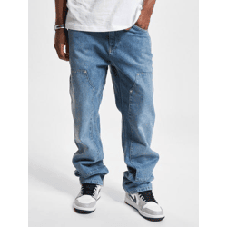bequeme PEGADOR Herren Jeans Straight Fit mit Baumwolle Blau