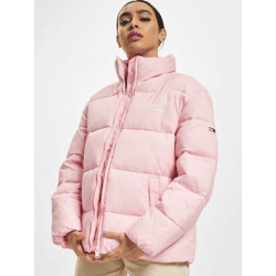 bequeme Tommy Jeans Damen Jeans Reißverschluss gesteppt Rosa