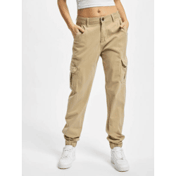 Comfortable Urban Classics Women's Jeans: Stretch Denim Pants in Beige